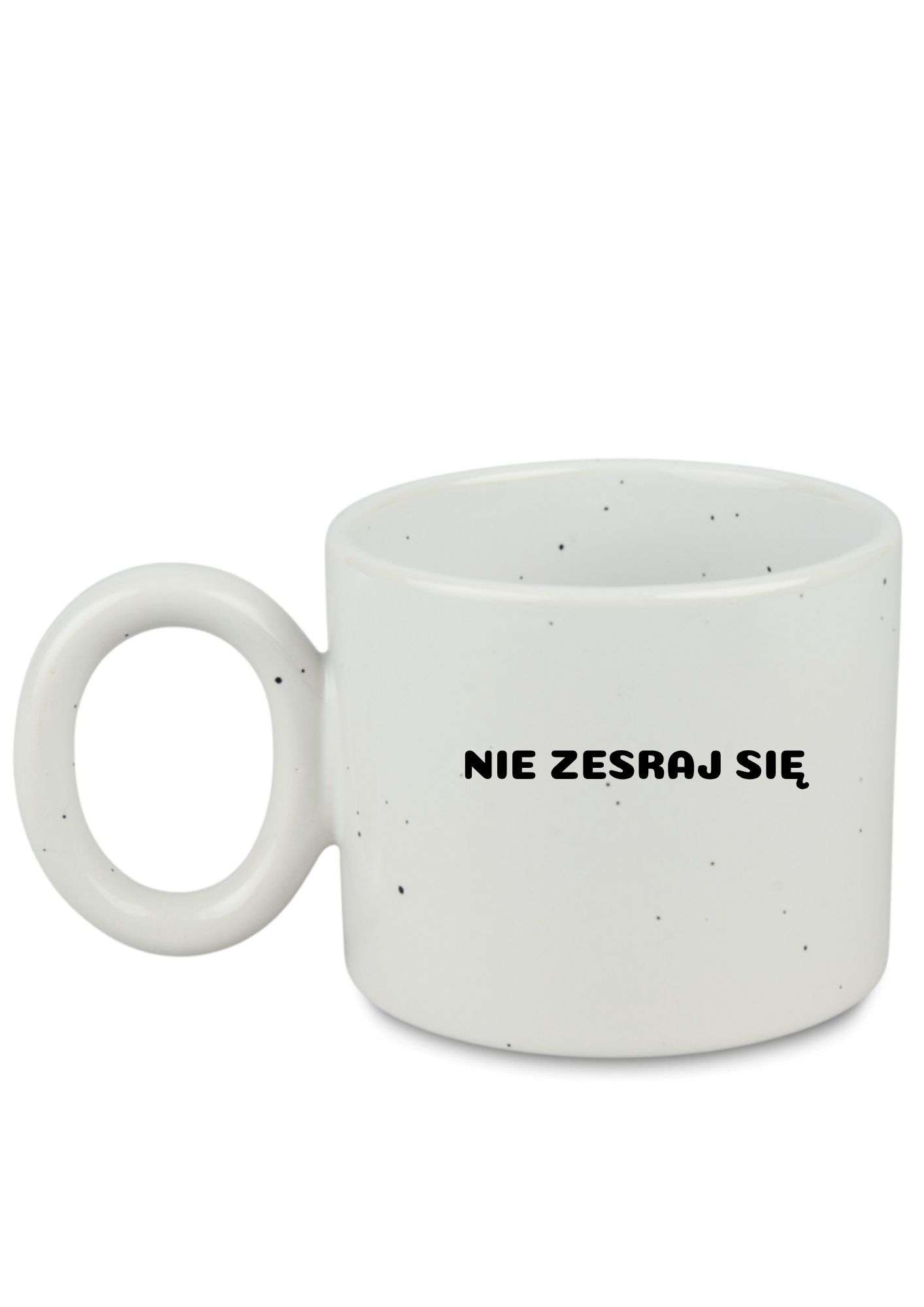 Kubek nakrapiany z Twoim napisem