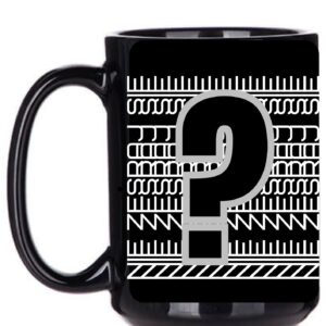 Twój napis dyskretny - czarny kubek