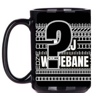 Twój napis podwójny dyskretny - czarny kubek