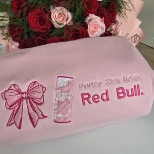 Pretty girls drink red bull