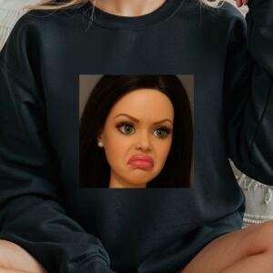 Lalka śmieszna czarne włosy