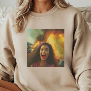 Lalka brunetka z ogniem