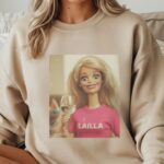 Lalka blond z winem różowa Lailla