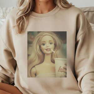 Lalka blond z fajką