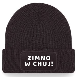 Czapka nadruk zimno w ch*j