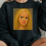 Lalka śmieszna blondynka z niebieskimi oczami