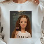 Lalka brunetka z winem