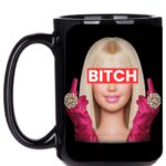 Czarny kubek lalka BITCH Lailla  - Twój tekst/imię