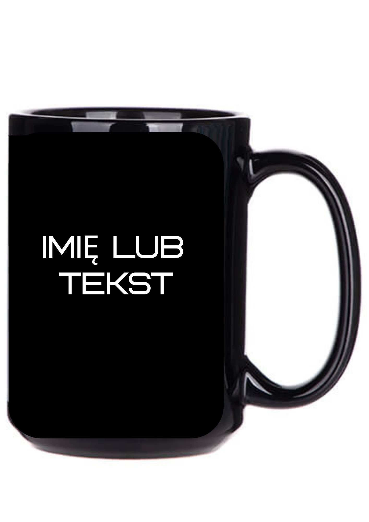 Czarny kubek lalka BITCH Lailla - Twój tekst/imię - obrazek 2