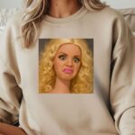 Lalka śmieszna kręcone włosy blond