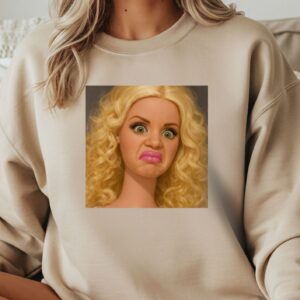 Lalka śmieszna kręcone włosy blond