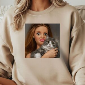 Lalka śmieszna z kotem