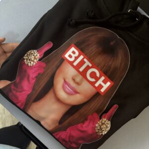 Od ręki - Lalka bitch brązowe włosy - bluza czarna z kapturem rozmiar M