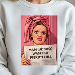 lalka z gazetą - brunetka - Mam już dość waszego pierd*lenia