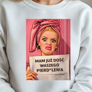 lalka z gazetą - blond - Mam już dość waszego pierd*lenia