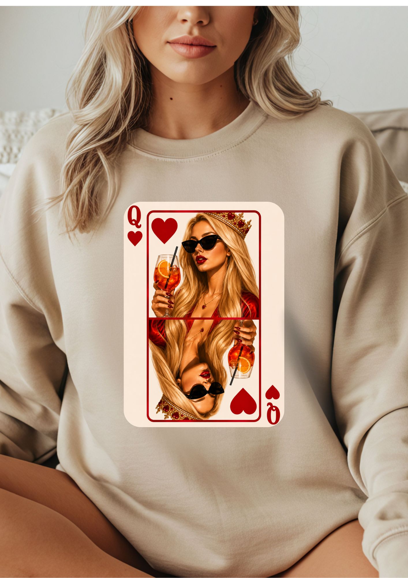 lalka blond na karcie