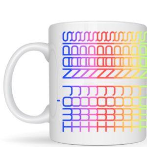 kubek dyskretny - Twój napis - multicolor
