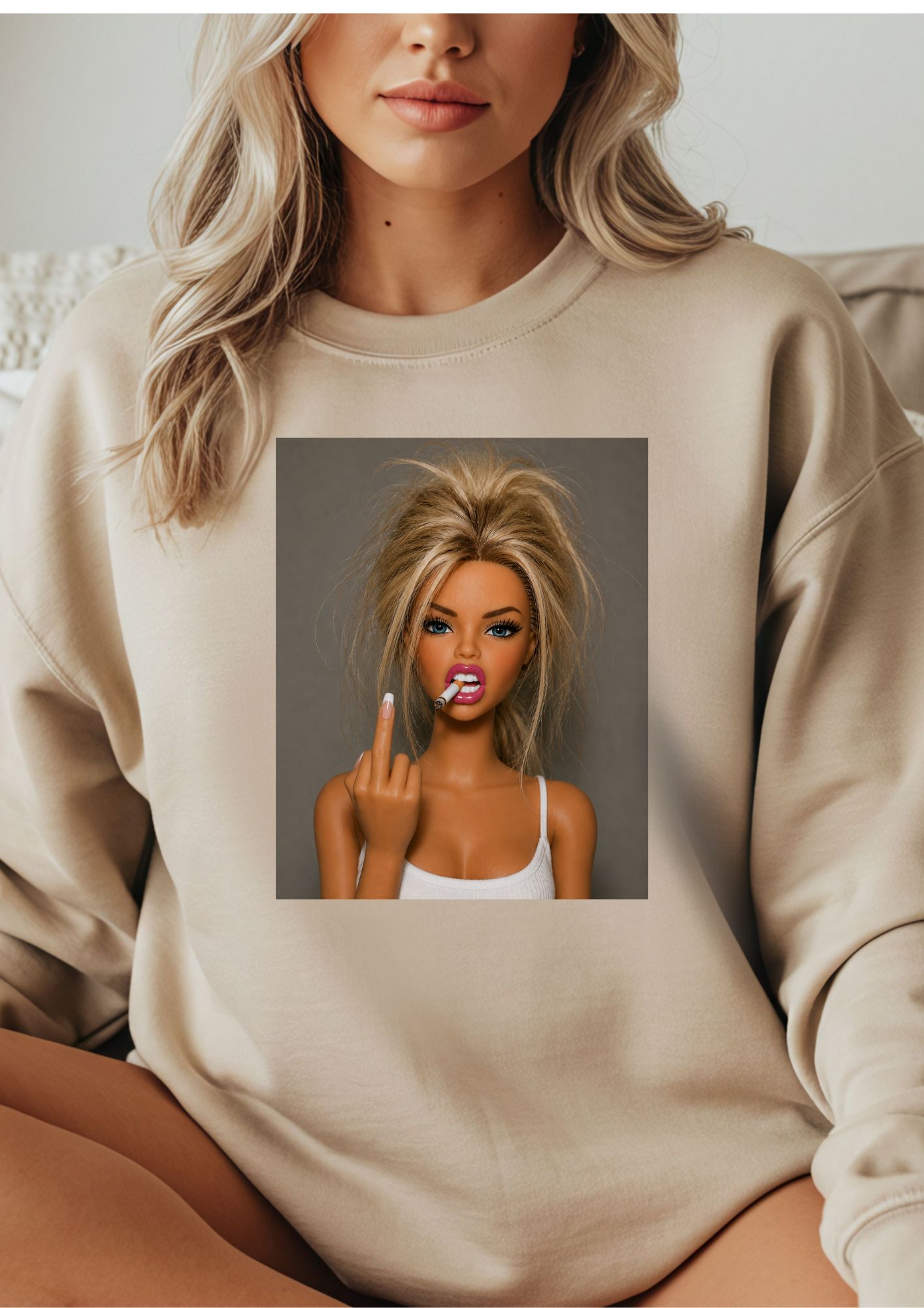 lalka fuck z papierosem blondynka