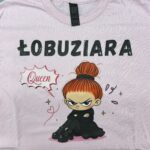 Od ręki - mała złośnica - ŁOBUZIARA-  koszulka light pink -  rozmiar S