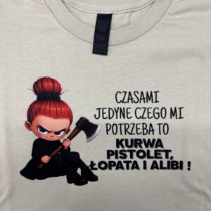 Od ręki - mała złośnica - czasami jedyne czego...-  koszulka Sand -  rozmiar M