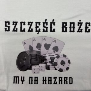 Od ręki - szczęść boże... -  koszulka biała -  rozmiar M