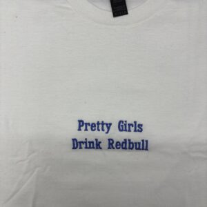 Od ręki - haft - pretty girls... - koszulka biała- rozmiar M