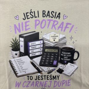 Od ręki - jeśli BASIA...  -  koszulka SAND -  rozmiar L