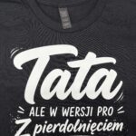 Od ręki - TATA w wersji pro -  koszulka czarna -  rozmiar L
