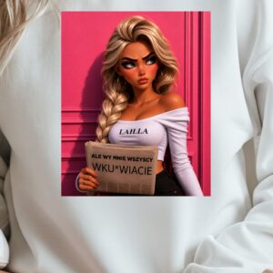 lalka blond włosy warkocz - ale wy mnie wszyscy wku*wiacie