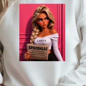 lalka blond włosy warkocz - spierdalaj